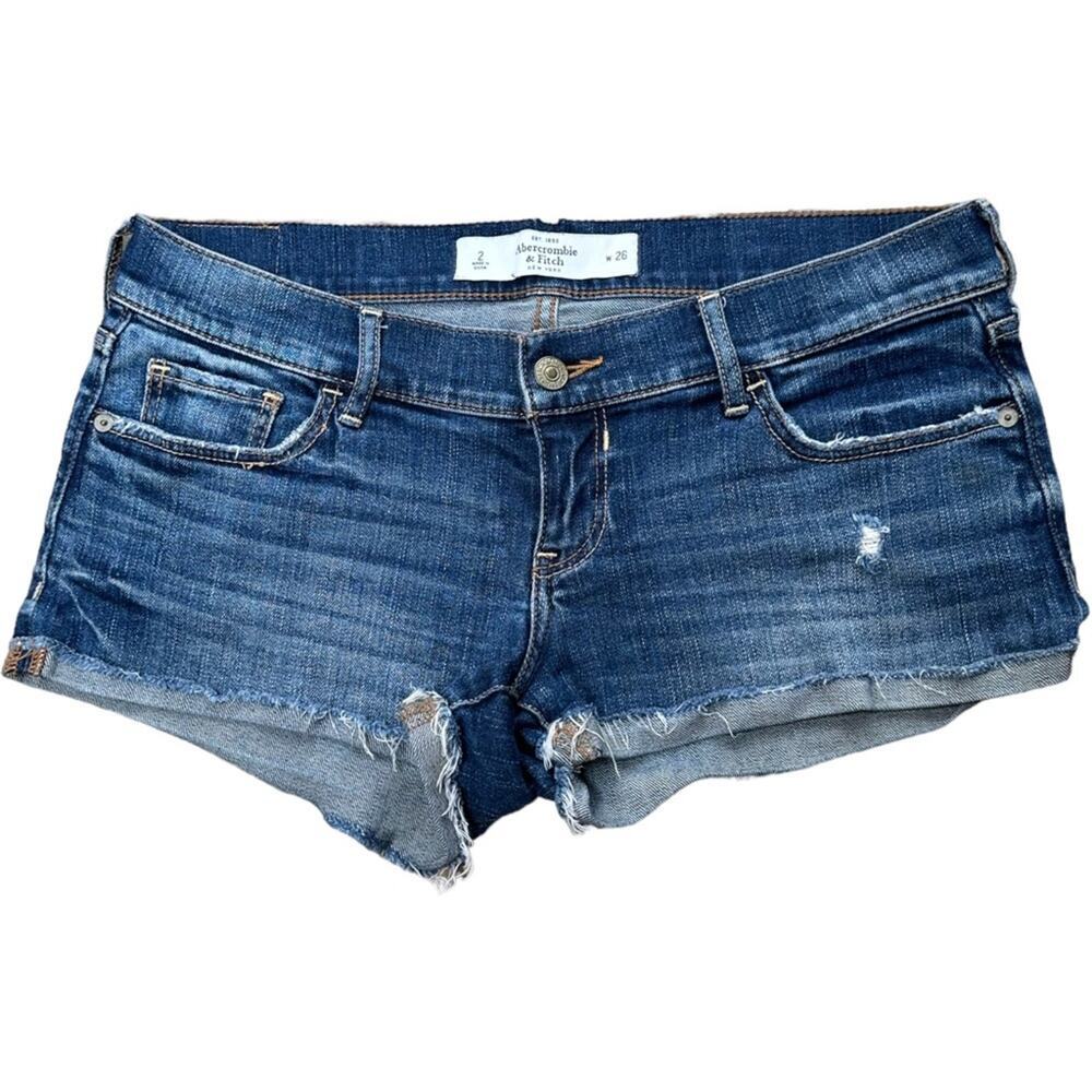 Abercrombie & Fitch Stretch Denim Jean Shorts Size 2  W 26  excellent condition
